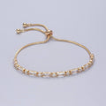 24K Gold Filled Bracelet with Clear Baguette Cubic Zirconia