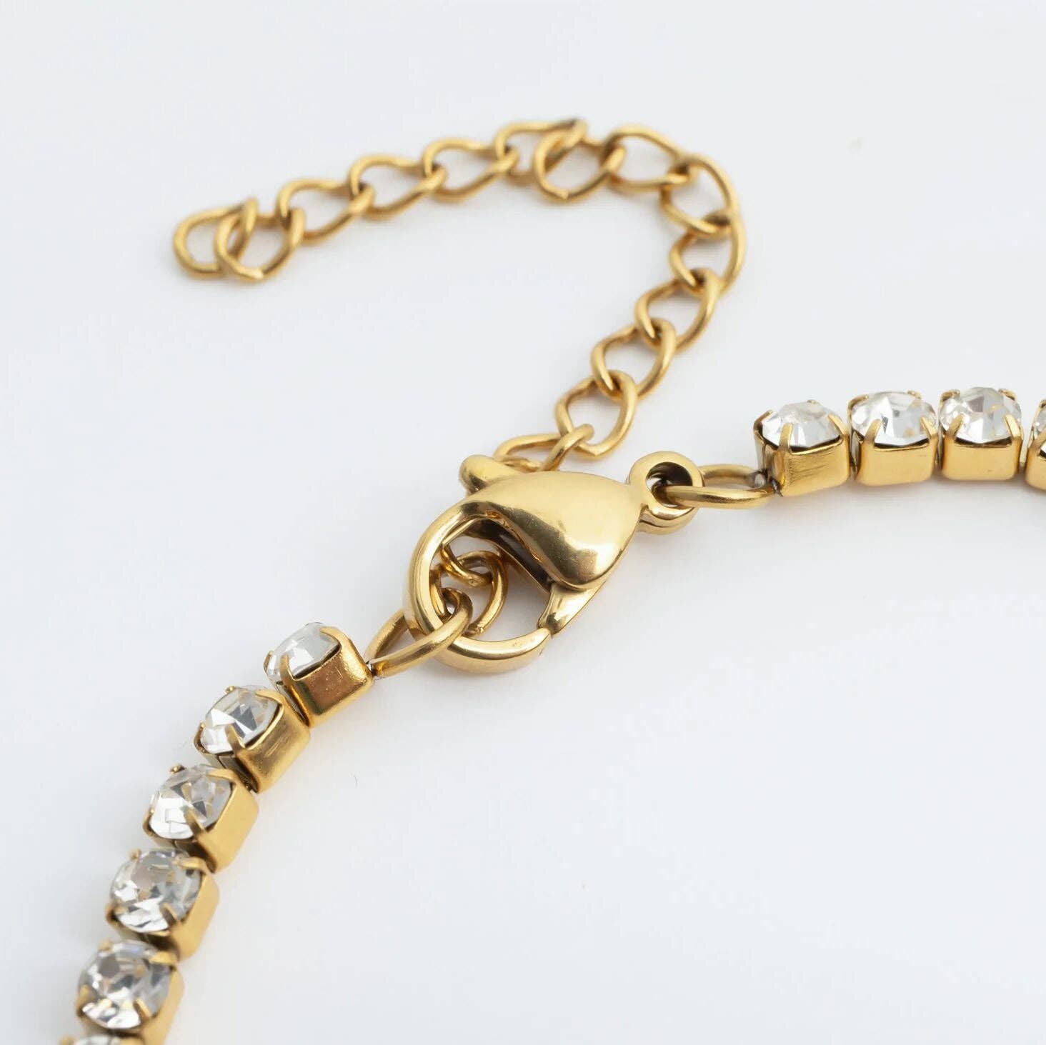 Oval Center Stone Tennis Chain Bracelet
