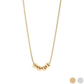 18K Gold PVD Stainless Steel Adjustable Ball Charm Necklace