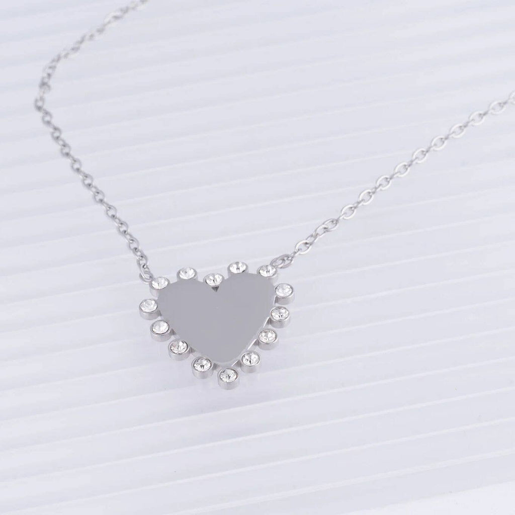 18K Gold PVD Stainless Steel Heart Pendant Necklace