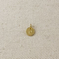 Stamped Tiny Initial Letter Charm in 18k Gold Filled Complete Alphabet