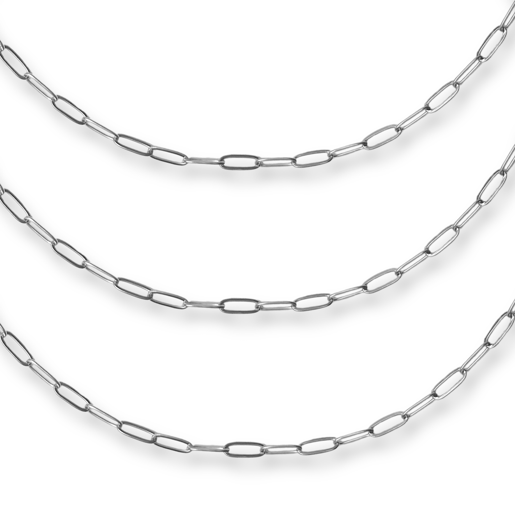 Paperclip Silver Chain Bracelet