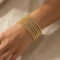 Gold Dipped Ball Bead Bracelet Set
