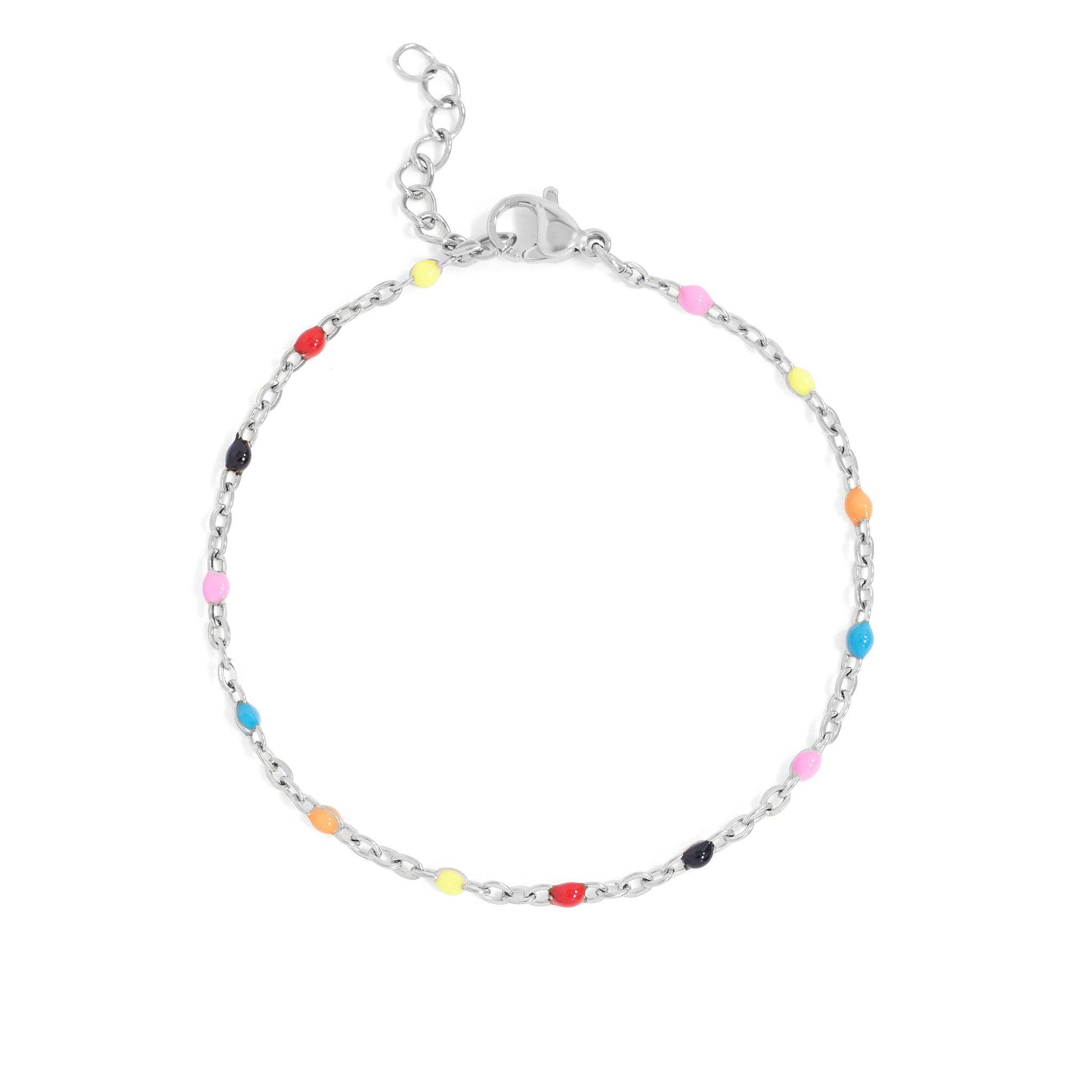 18K Gold PVD Stainless Steel Muti Color Confetti Bracelet