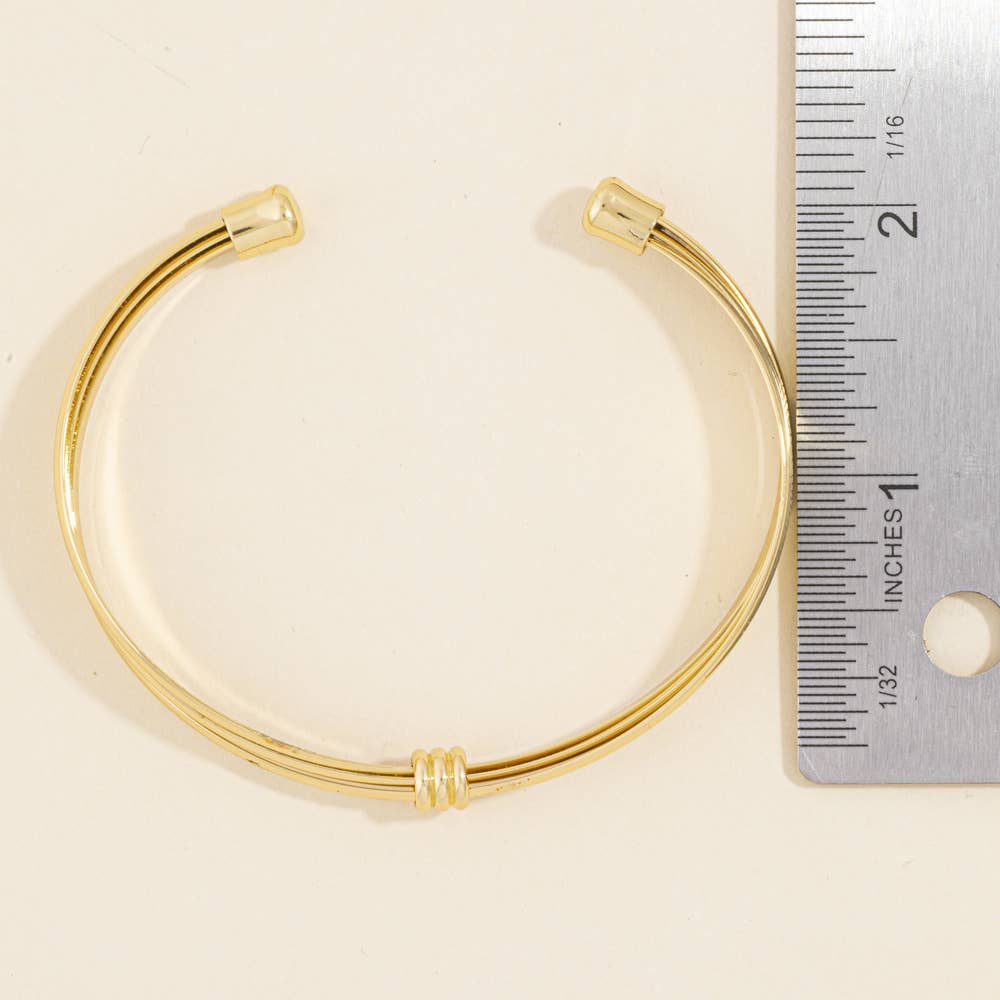 Knotted Multi Strand Wire Cuff Bracelet