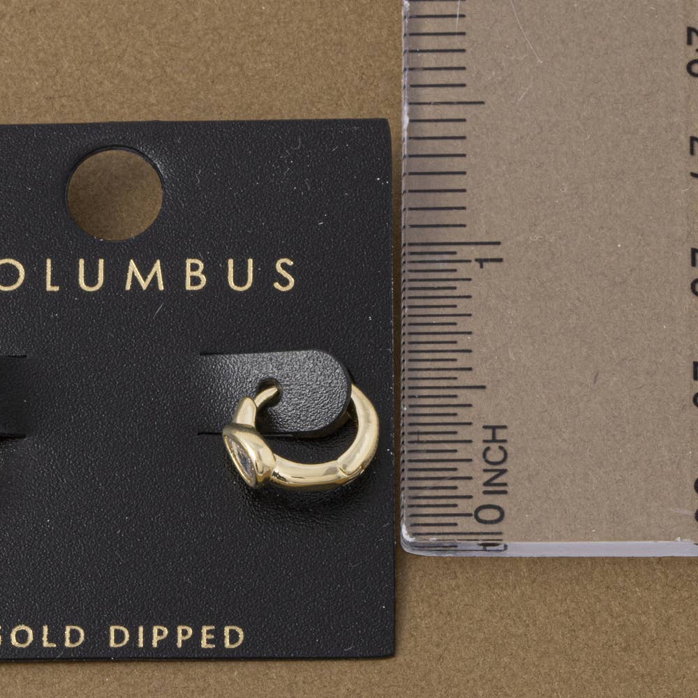 Gold Dipped Mini Huggie Hoop Earring Duo