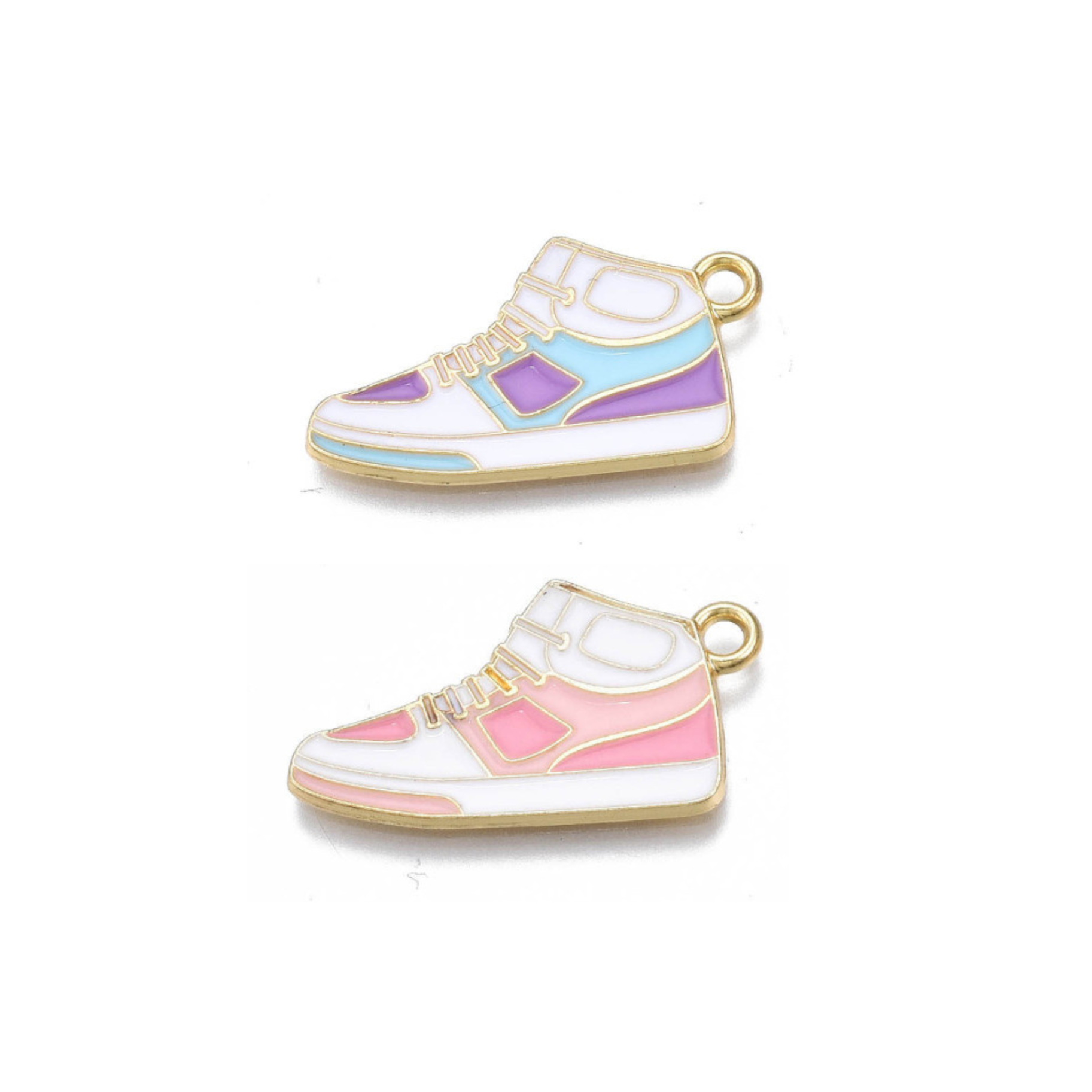 Gold Alloy Sneaker Charm
