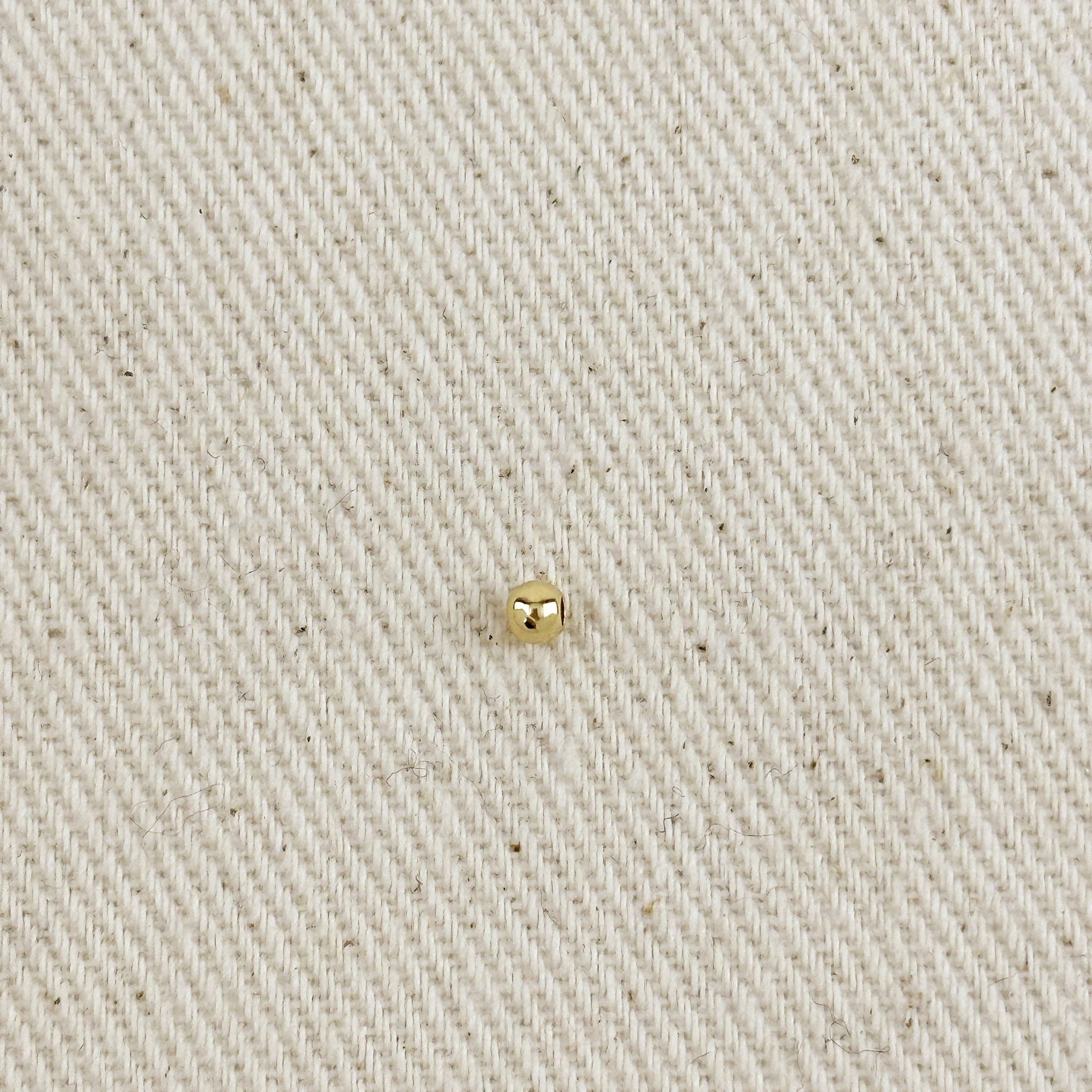 14k Gold Filled 3.0mm Seamless Bead For Jewelry Making.