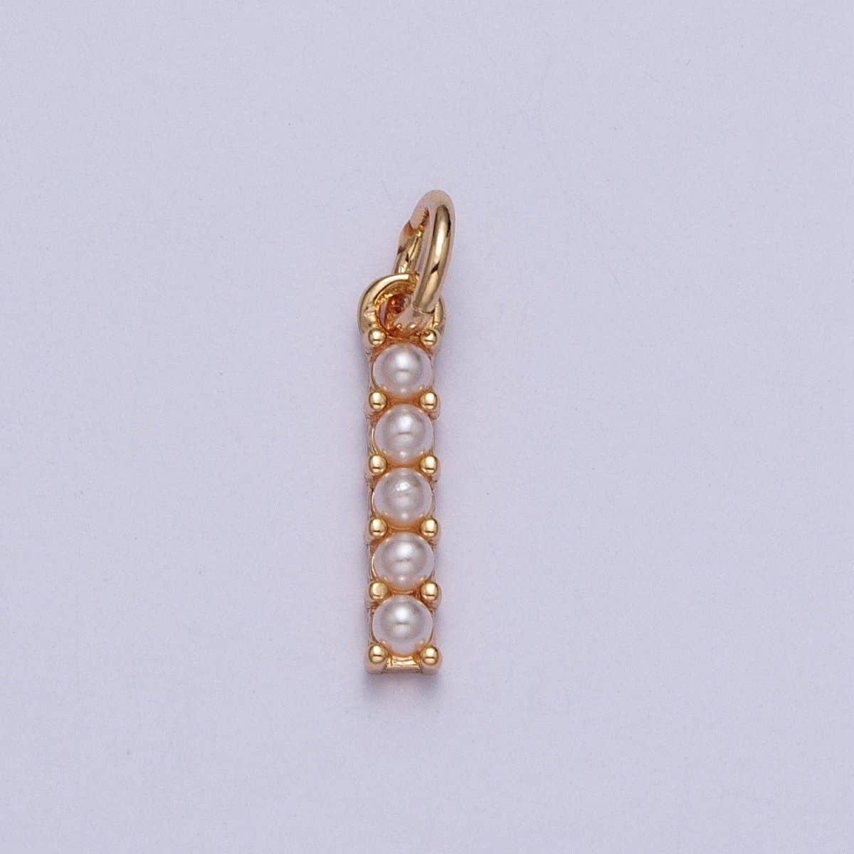 Mini Alphabet Pearl Charm Tiny Pearl Initial Charm 16K Gold Filled Charm for Personalized Jewelry | A-313-A-325