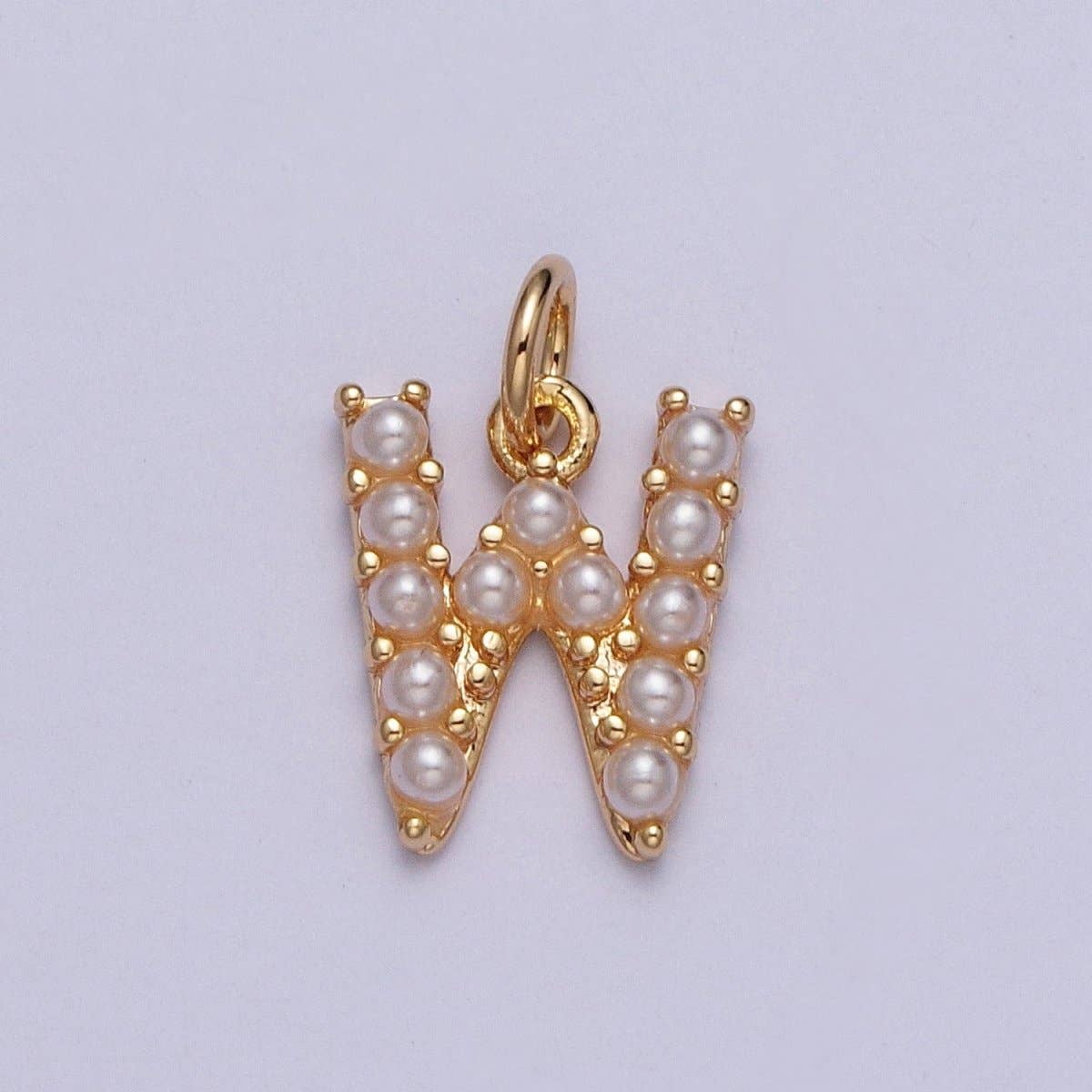 Mini Alphabet Pearl Charm Tiny Pearl Initial Charm 16K Gold Filled Charm for Personalized Jewelry | A-313-A-325