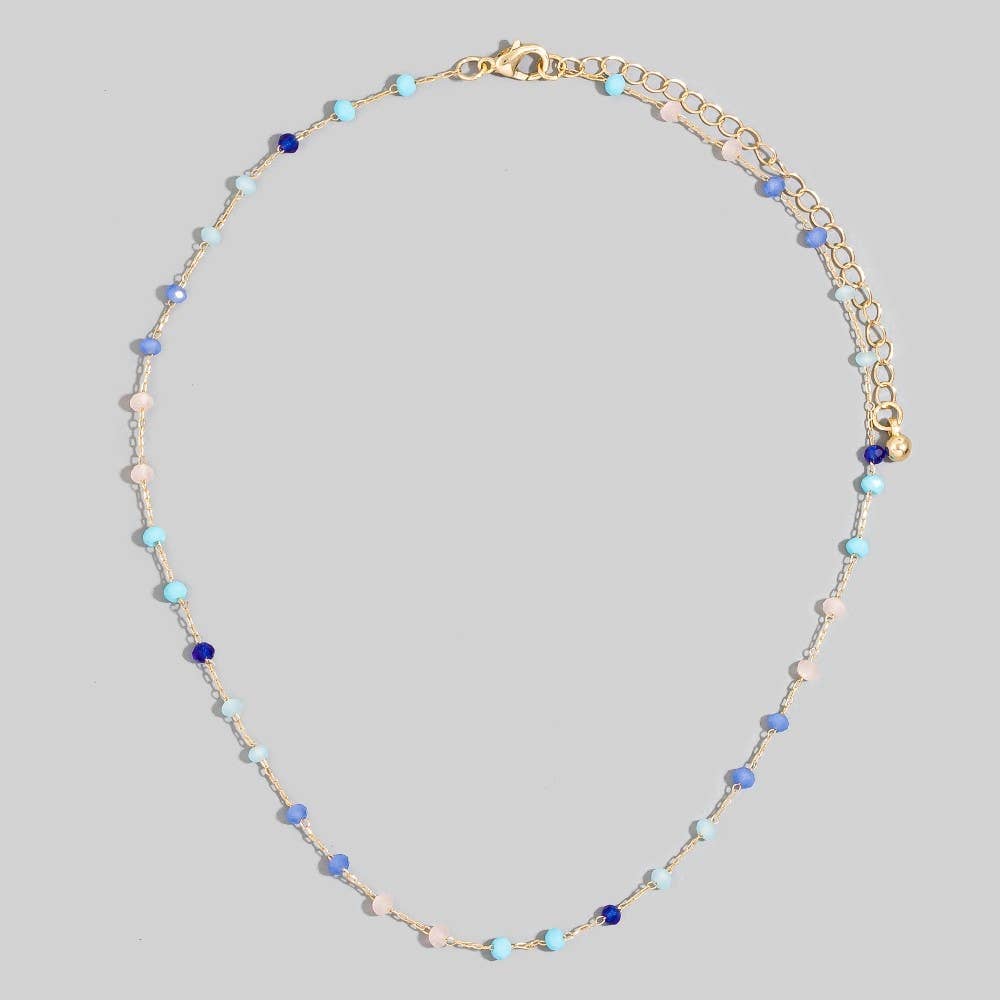 Assorted Dainty Bead Station Chain Necklace