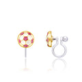 Soccer Ball Cutie Clip On Earrings for Kids