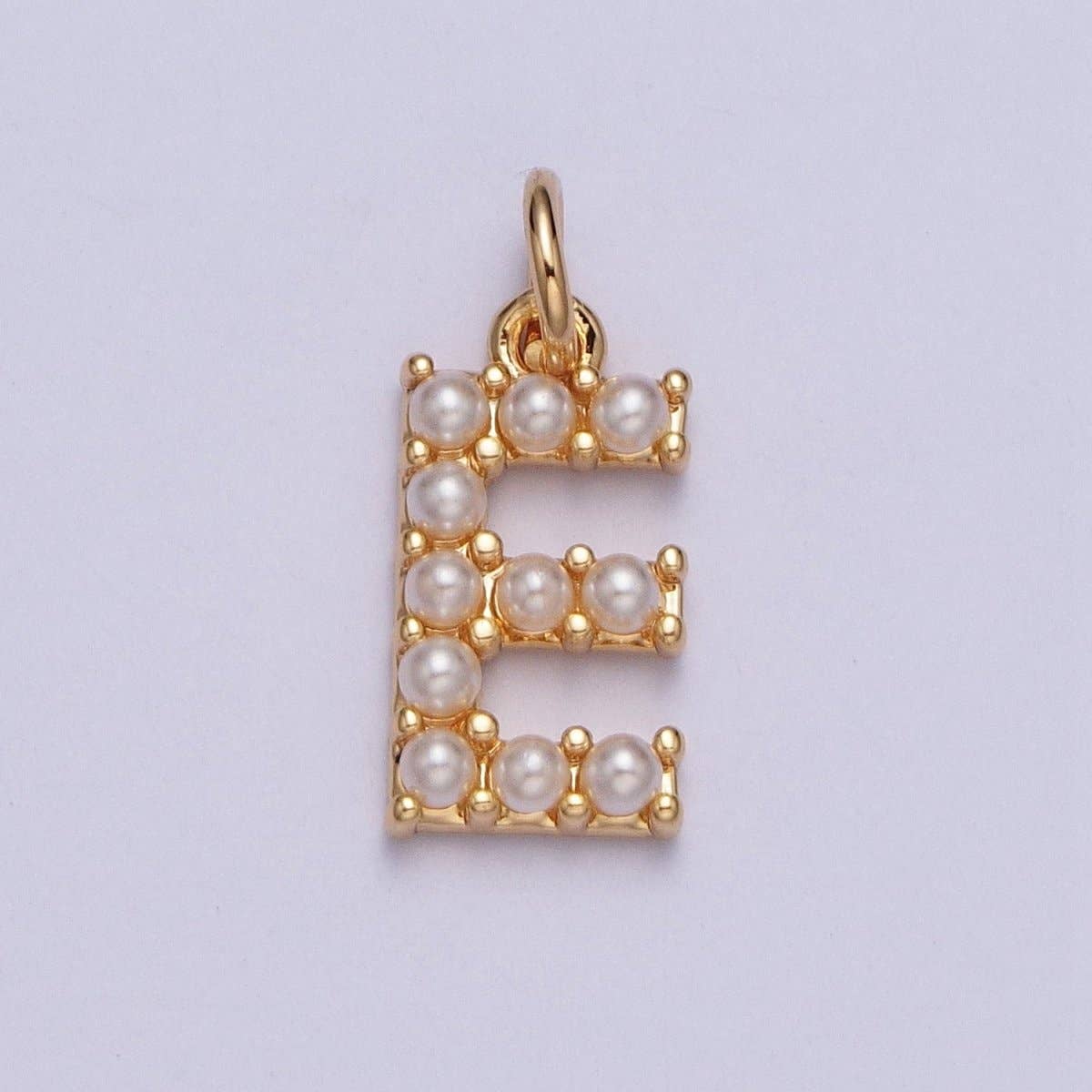 Mini Alphabet Pearl Charm Tiny Pearl Initial Charm 16K Gold Filled Charm for Personalized Jewelry | A-313-A-325
