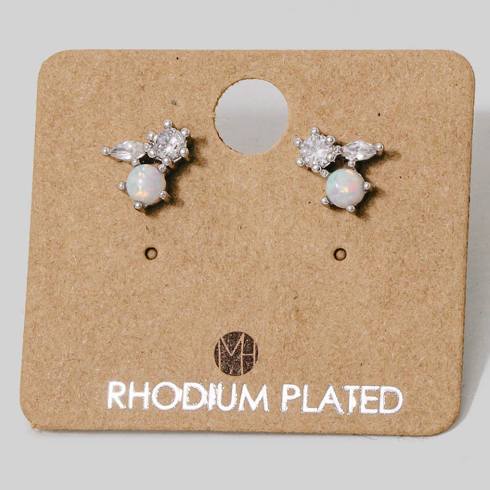 Mini Triple Rhinestone Stud Earring