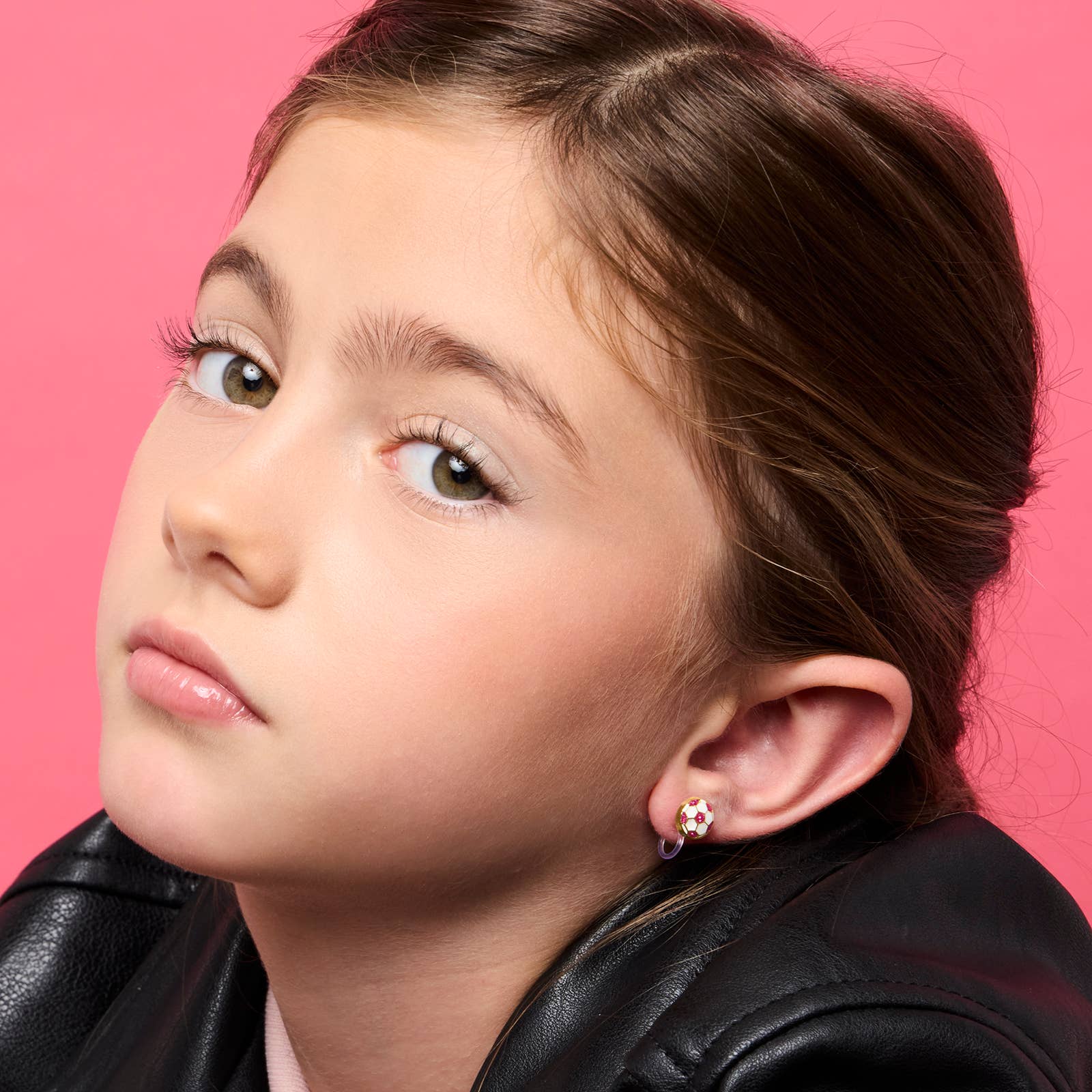 Soccer Ball Cutie Clip On Earrings for Kids