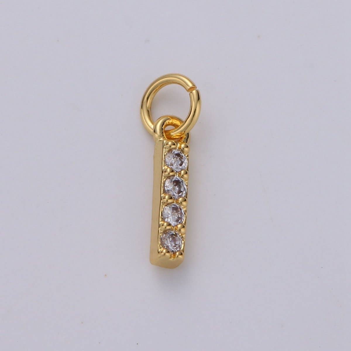 14k Gold Filled Tiny CZ Initial, Letter Alphabet Micro Pave charms Dainty Gold Cubic Pendant Charm for Necklace Bracelet Earring Add on A-099 to A-111