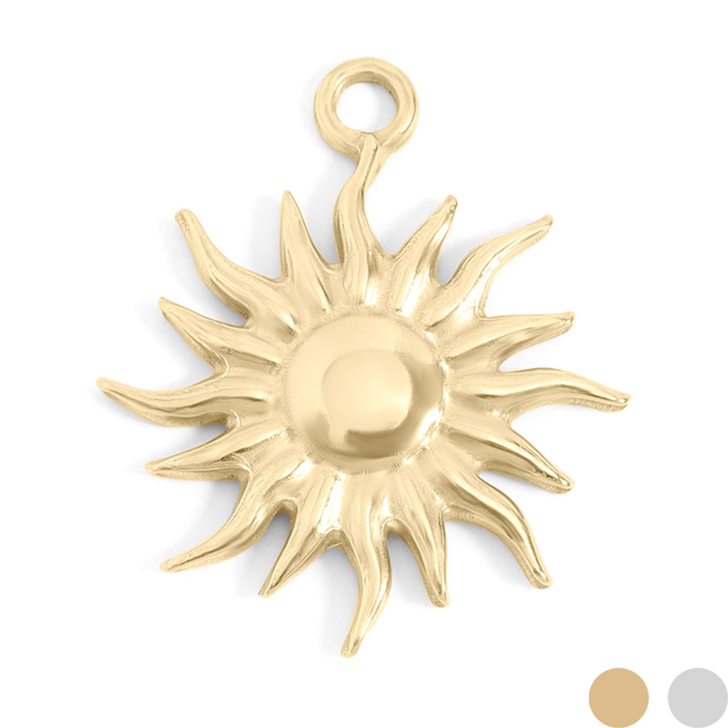 18K Gold Stainless Steel Mystic Sun Charm
