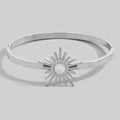 Gold Dipped Sunburst Opal Stone Bangle Bracelet