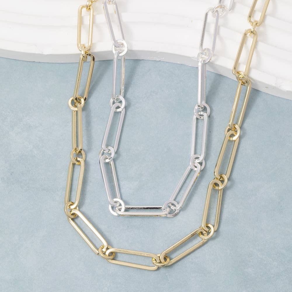 Chunky Paperclip Link Chain Necklace