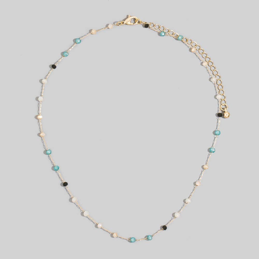 Assorted Dainty Bead Station Chain Necklace
