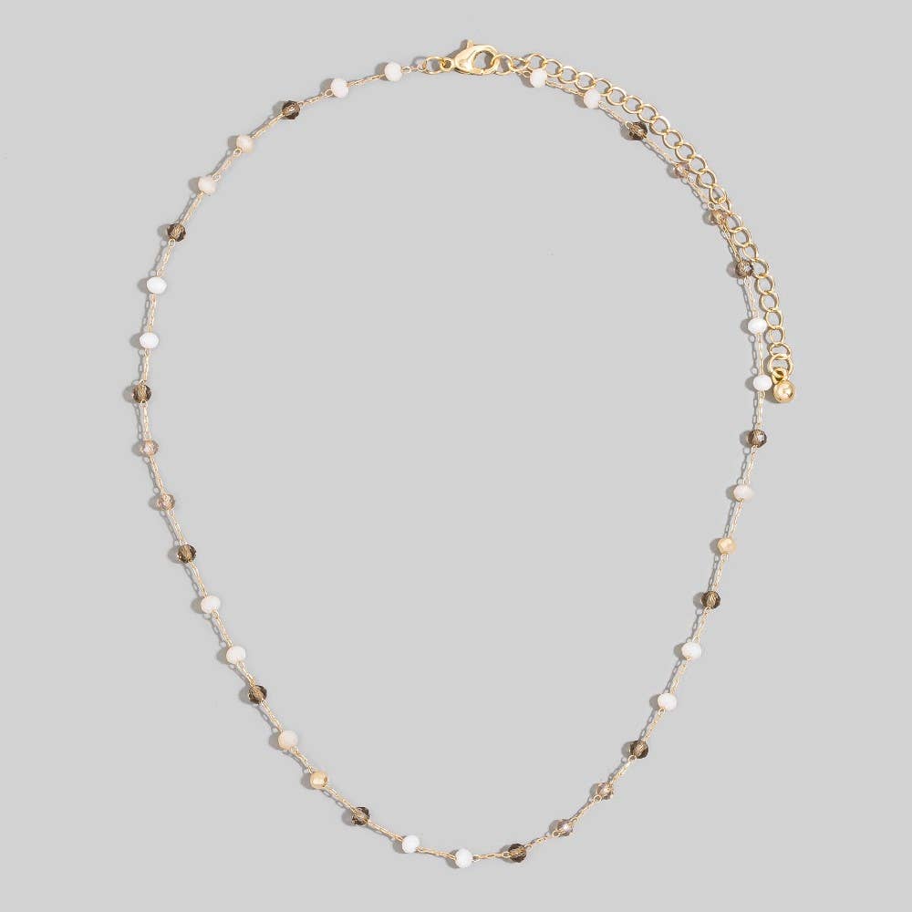 Assorted Dainty Bead Station Chain Necklace