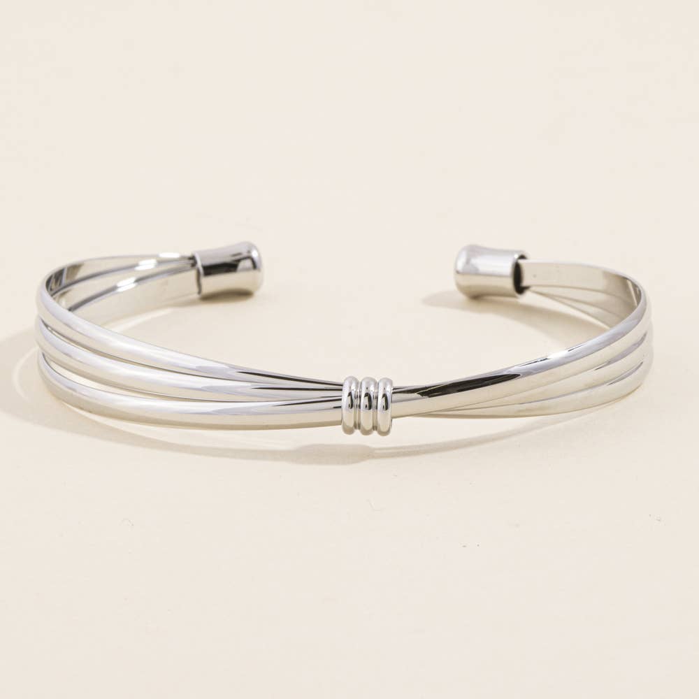 Knotted Multi Strand Wire Cuff Bracelet