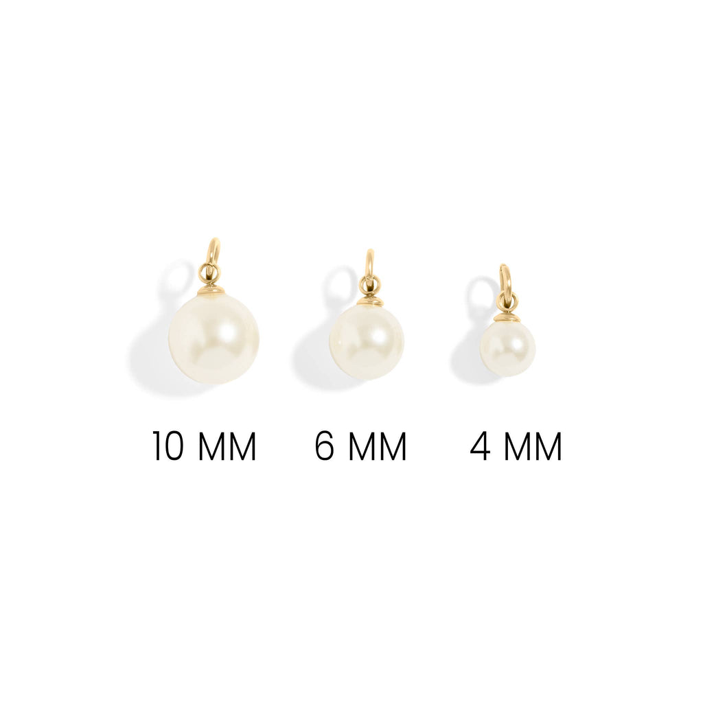 8mm Glass Pearl Charms