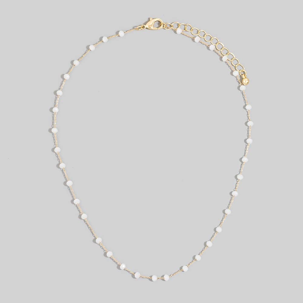 Assorted Dainty Bead Station Chain Necklace