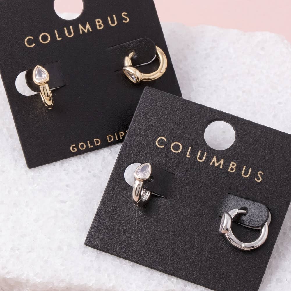 Gold Dipped Mini Huggie Hoop Earring Duo
